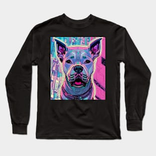 Trippy Pitbull Long Sleeve T-Shirt